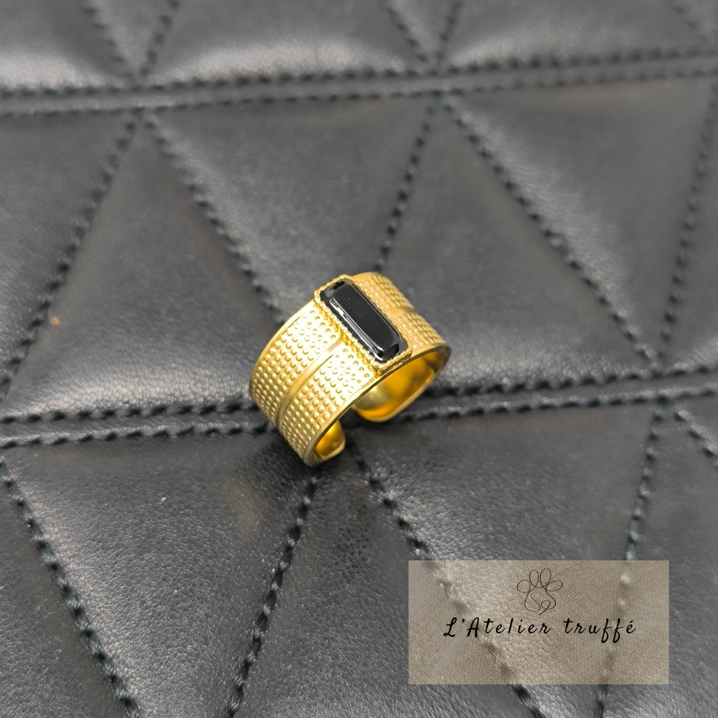 Bague “Ébène Dorée” – Bohm Paris