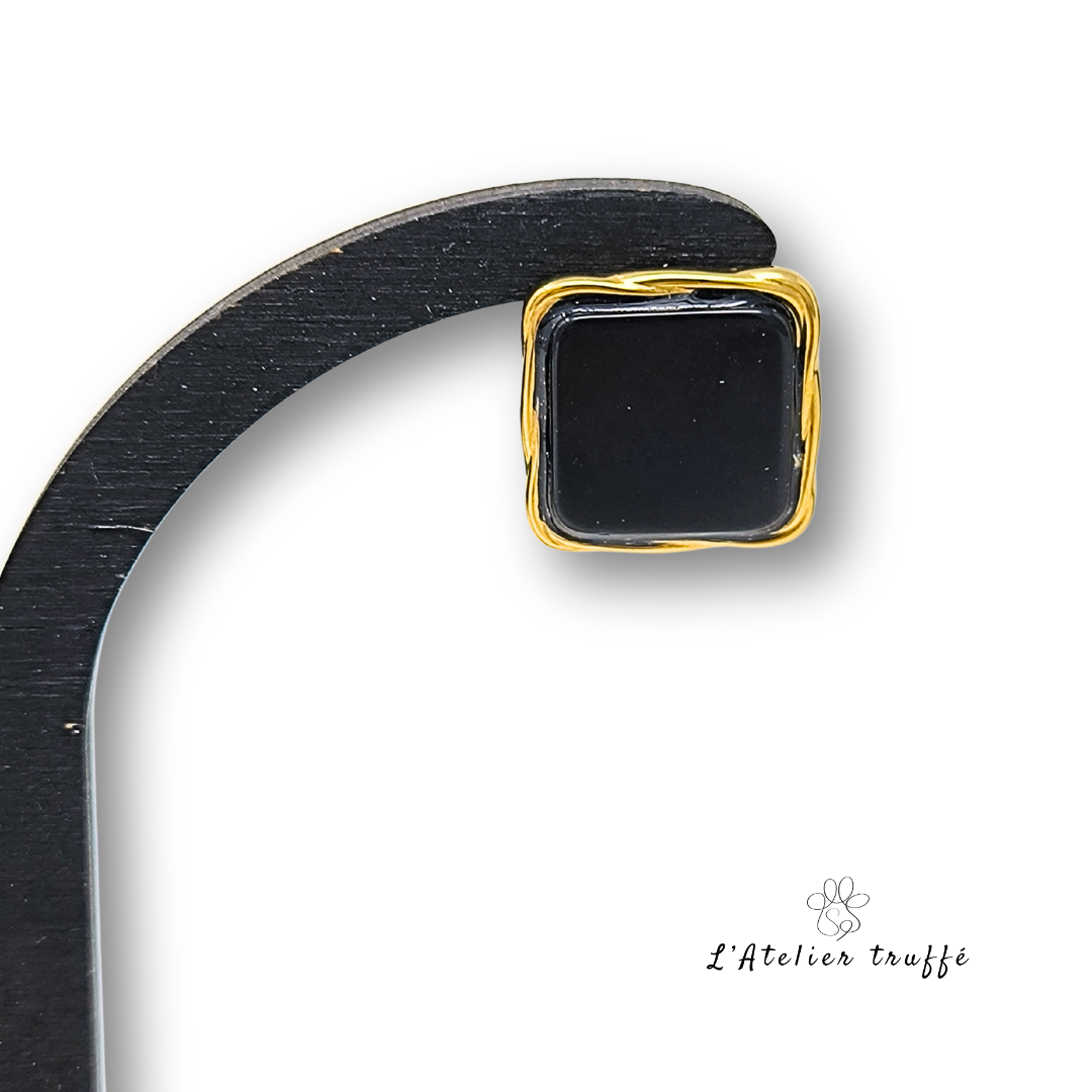 Boucles d’oreilles “Éclipse Noire” – Bohm Paris