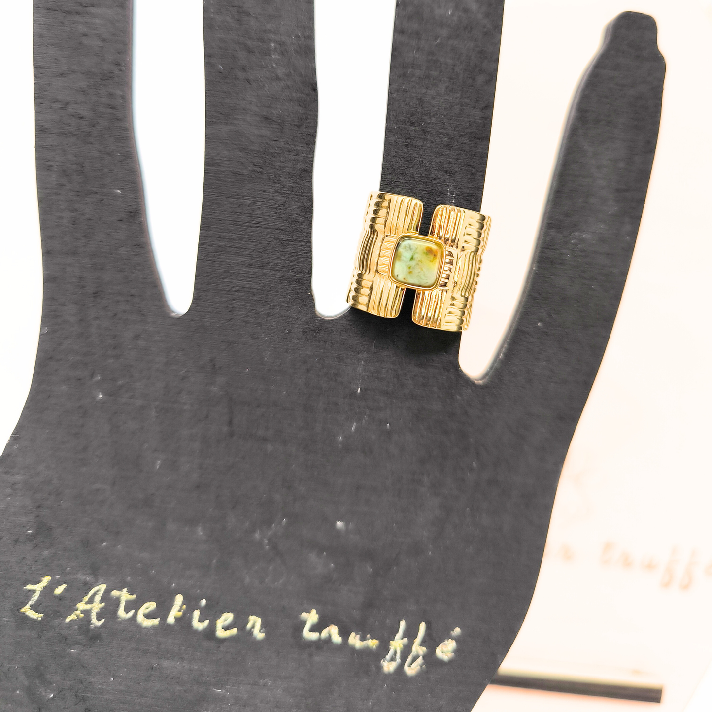 Bague “Capucine verte” – Bohm Paris