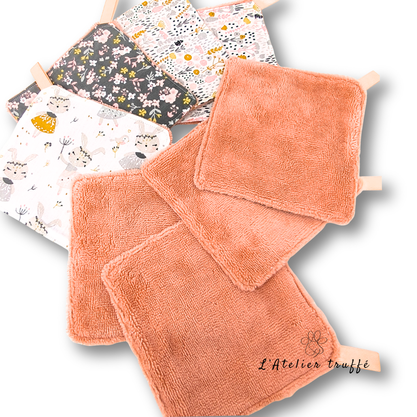 🧺 Lingettes “Petit Printemps” – Création artisanale 🌷
