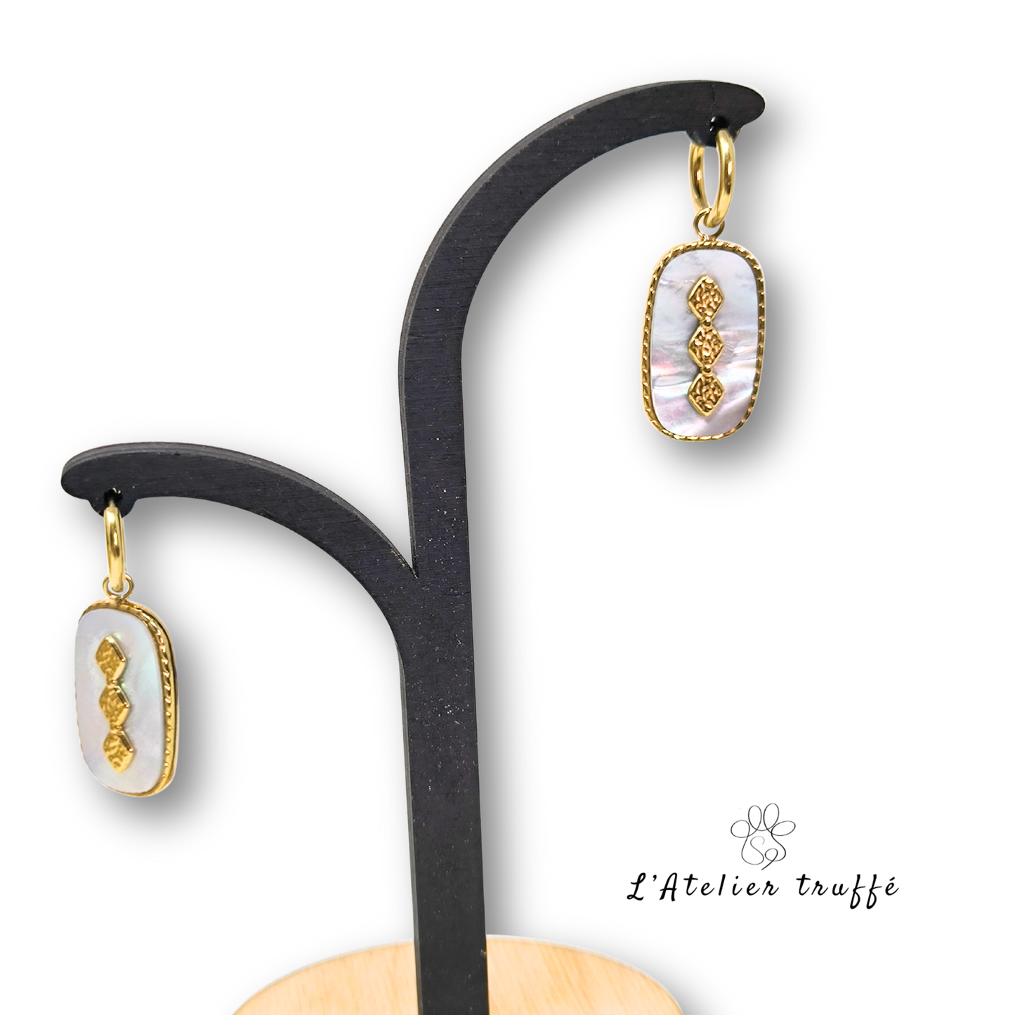 Boucles d’oreilles « Soléa Nacrée » – Bohm Paris