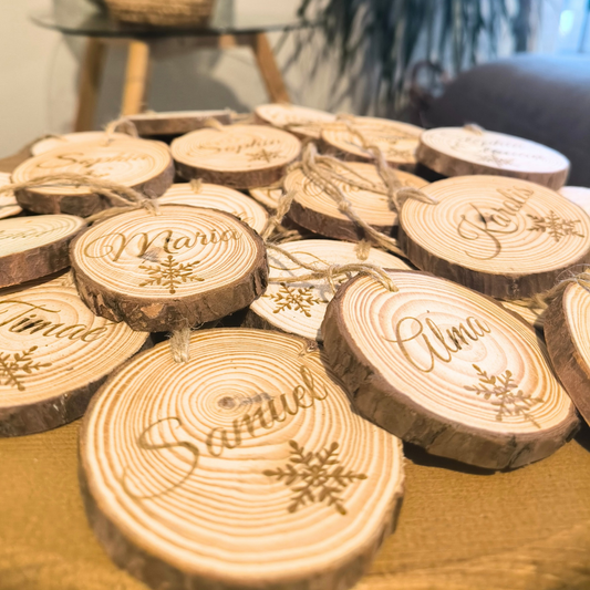 Rondin personnalisé – prénom gravé | Édition limitée Noël 🎄✨