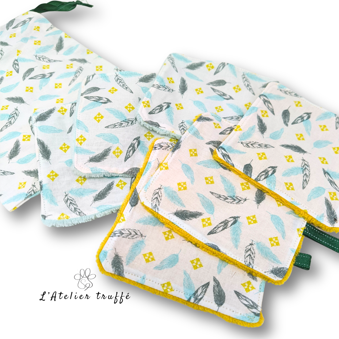 🪶 Lingettes “Plume de Douceur” – Création artisanale