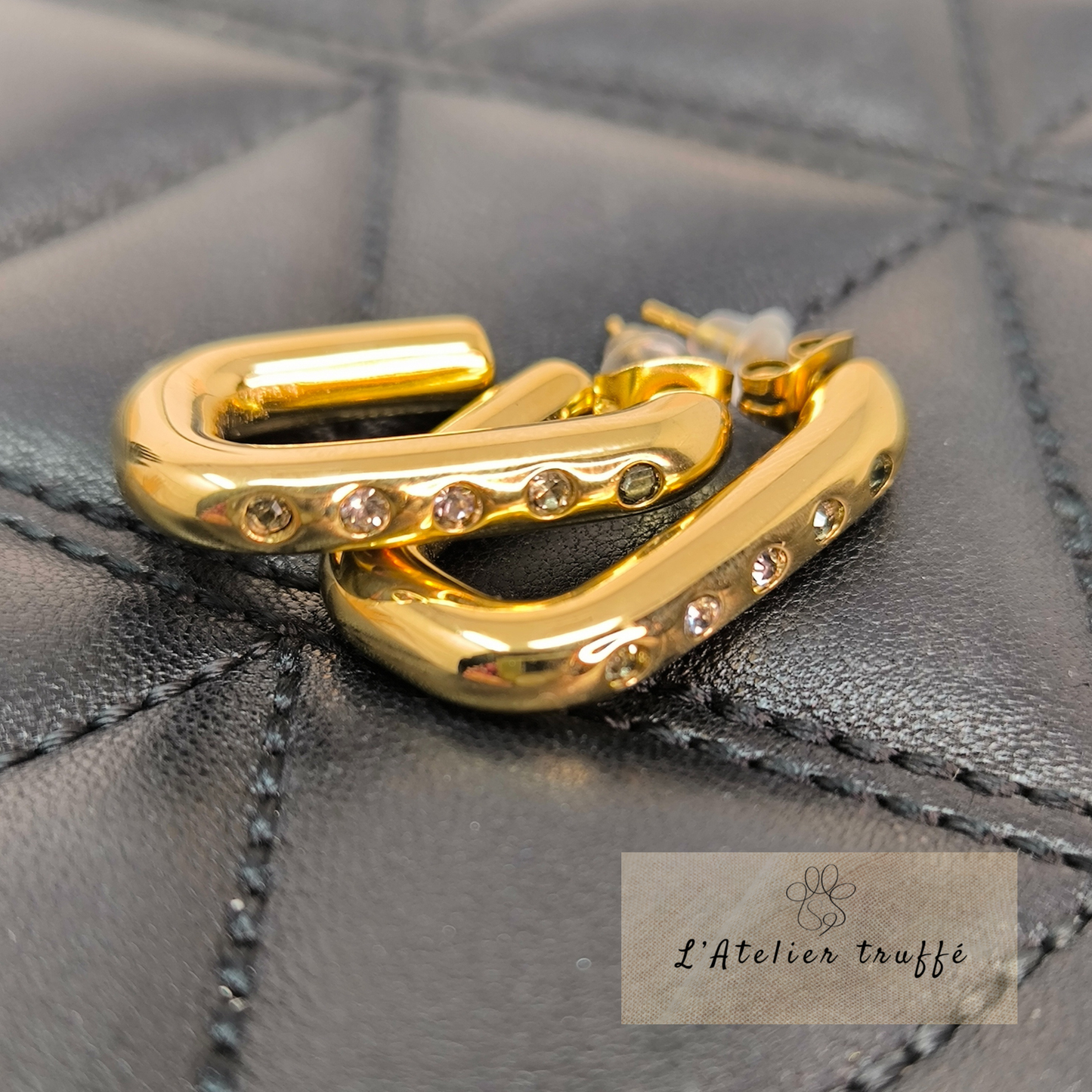 Boucles d’oreilles "Halo Doré" - Bohm Paris