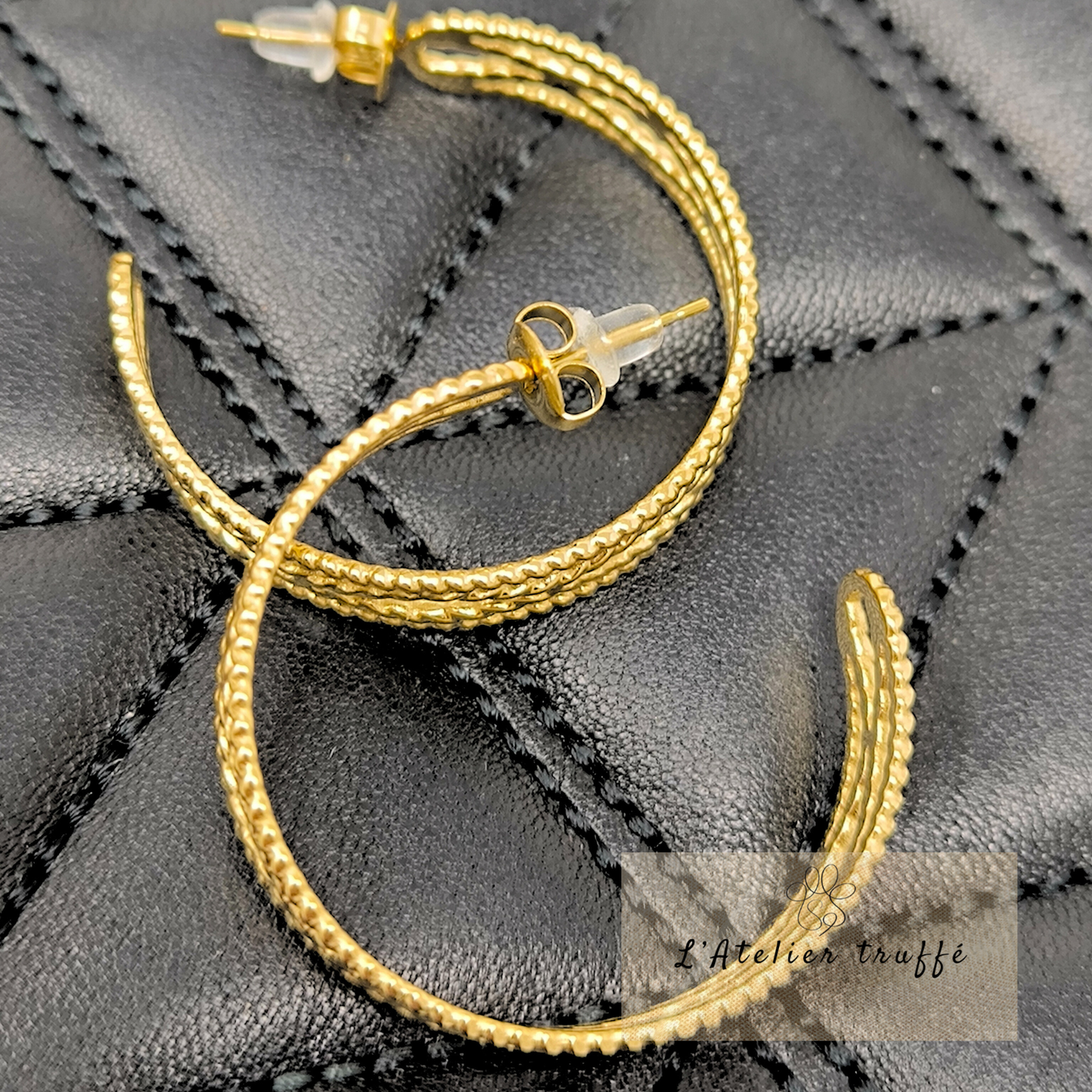 Boucles d’oreilles "Éclat Doré" – Bohm Paris