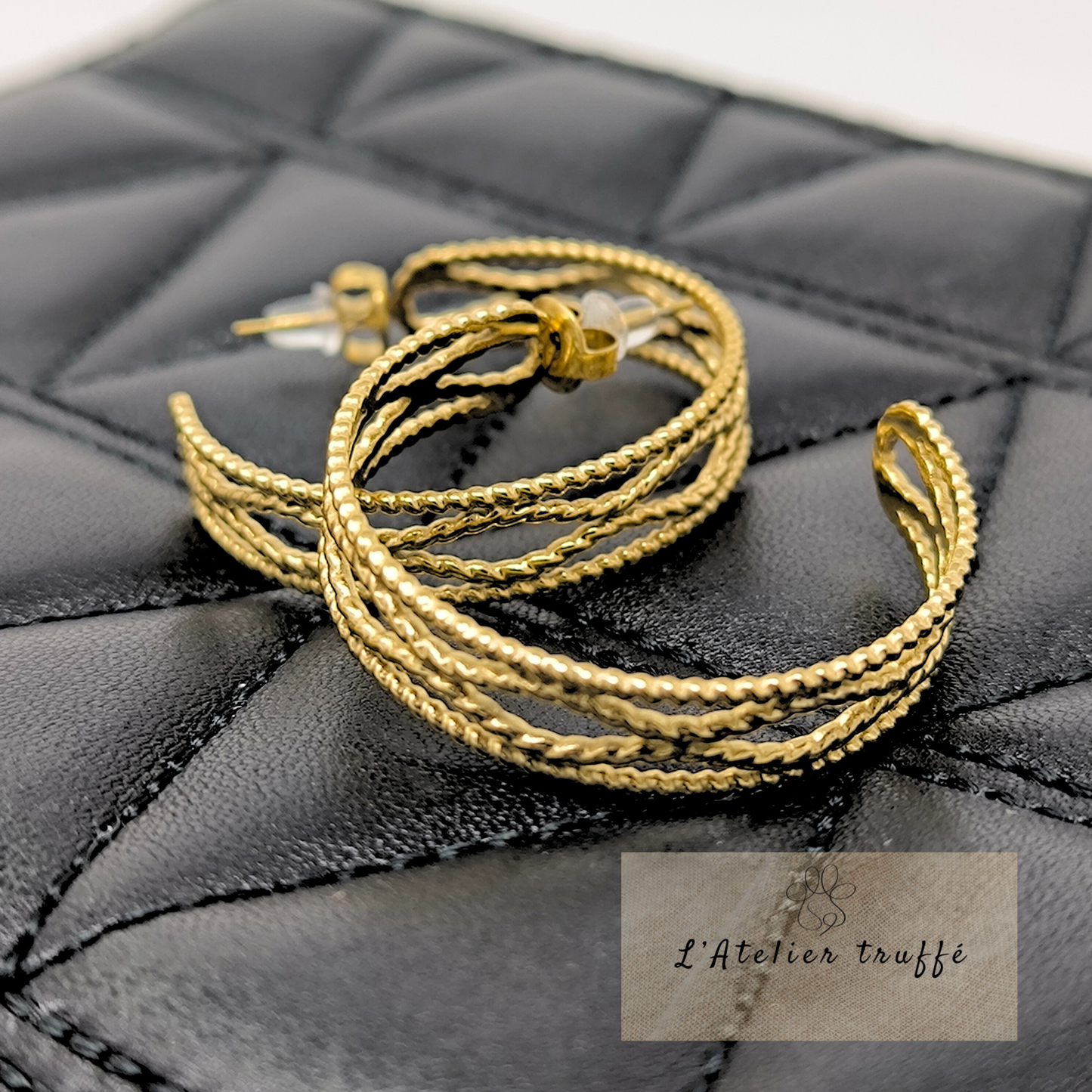 Boucles d’oreilles "Éclat Doré" – Bohm Paris