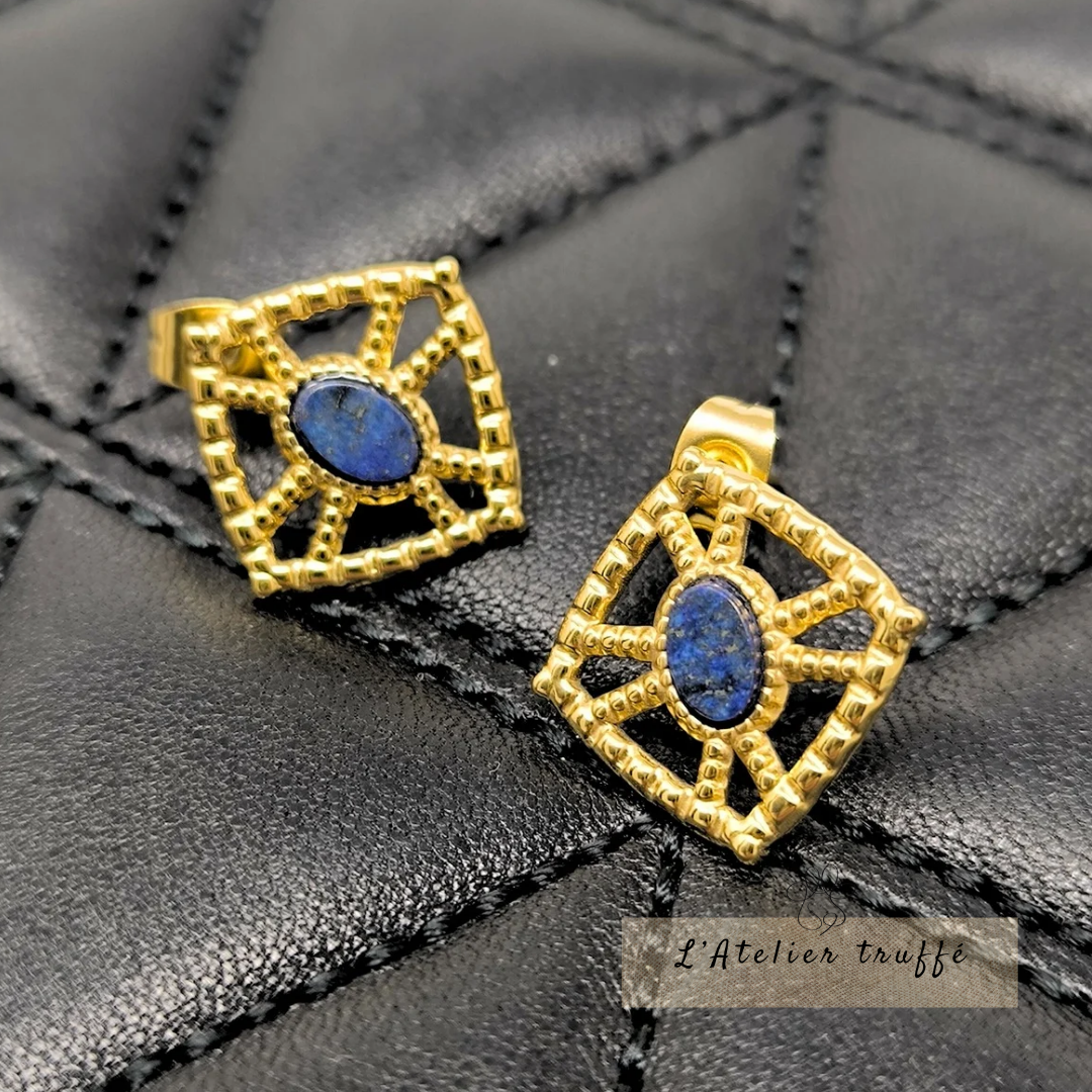 Boucles d’oreilles “Élégia Bleue” – Bohm Paris