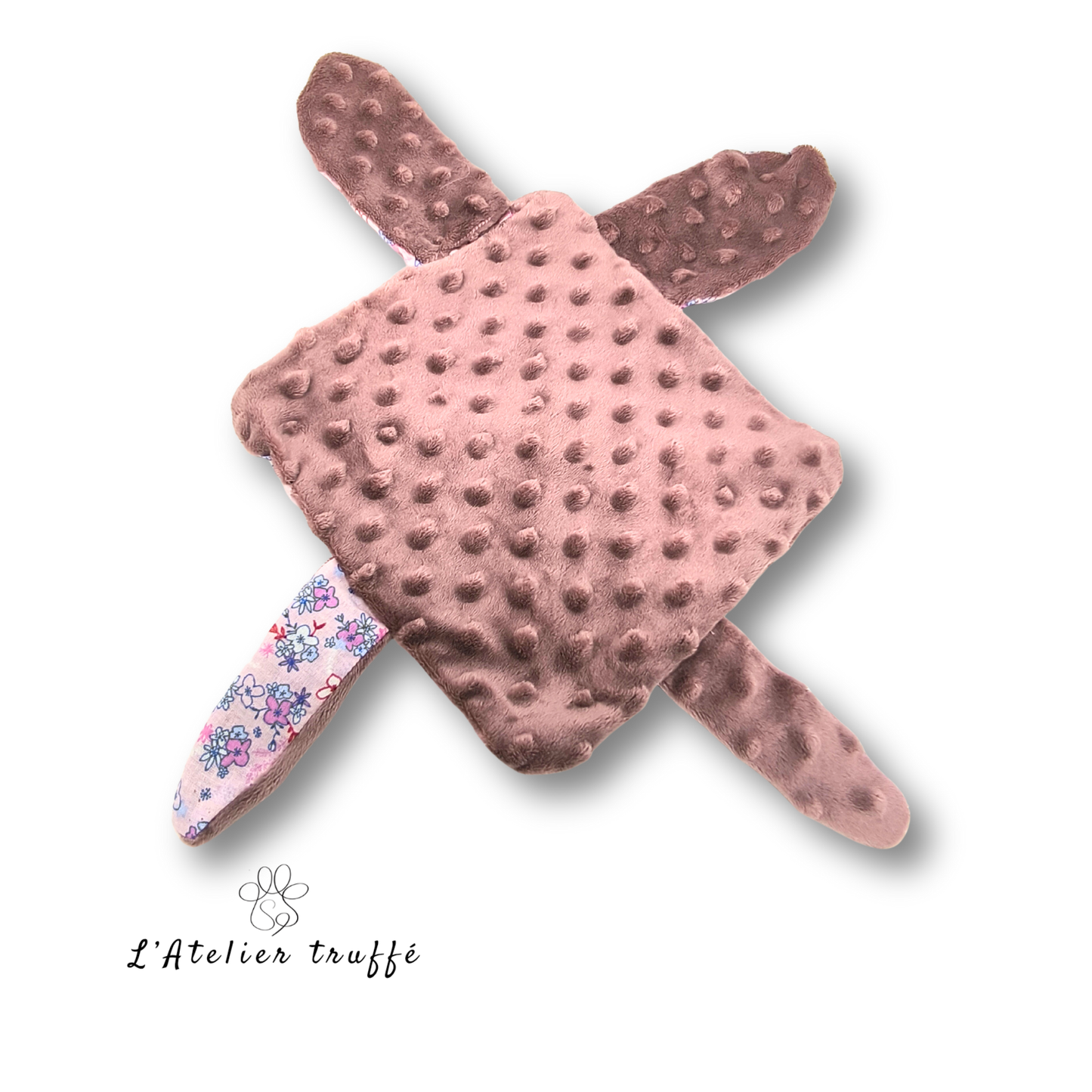 🧸 Doudou “Petit Printemps” – Création artisanale unique