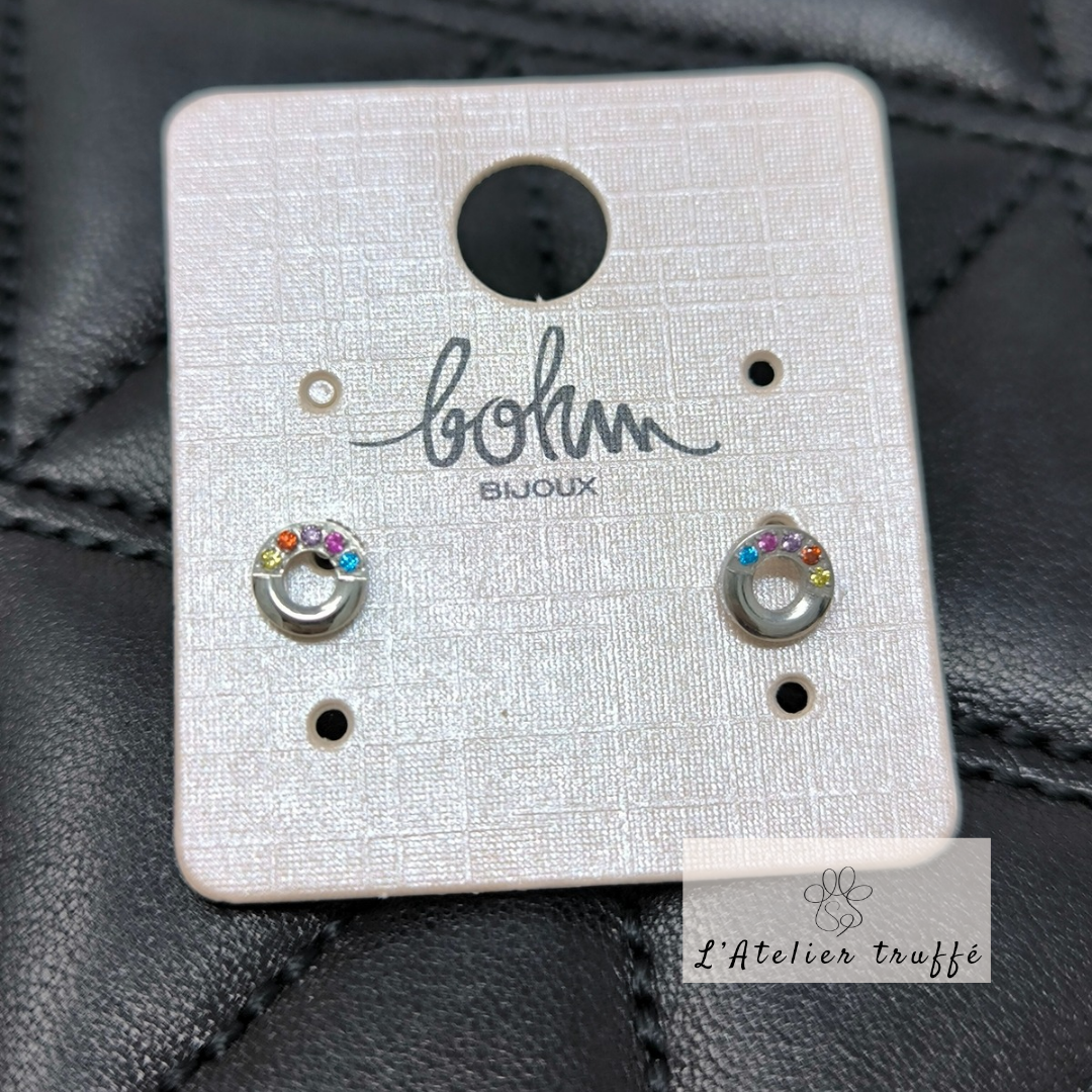 Boucles d’oreilles “Arc-en-Ciel Doré” – Bohm Paris