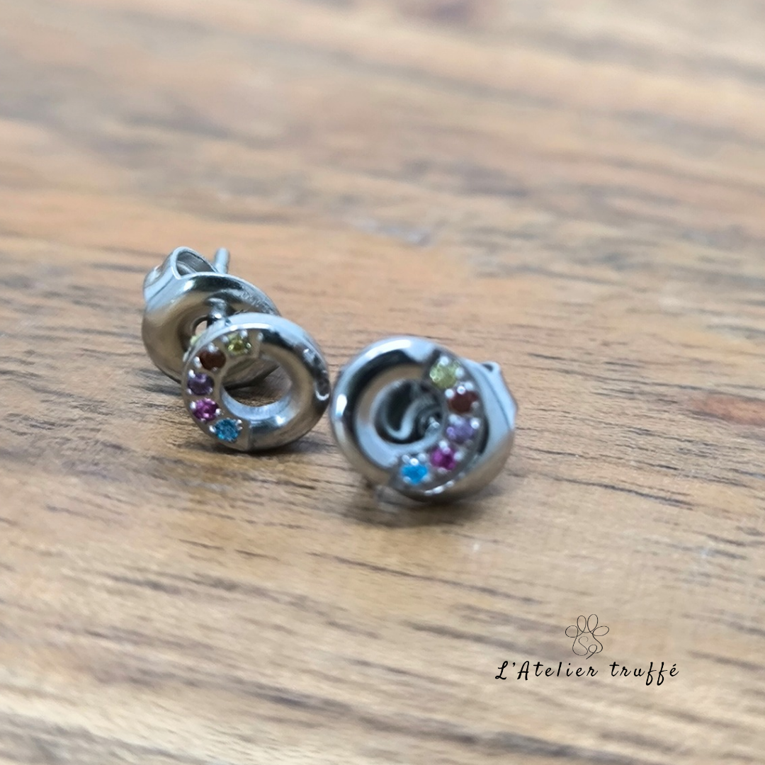 Boucles d’oreilles “Arc-en-Ciel Doré” – Bohm Paris