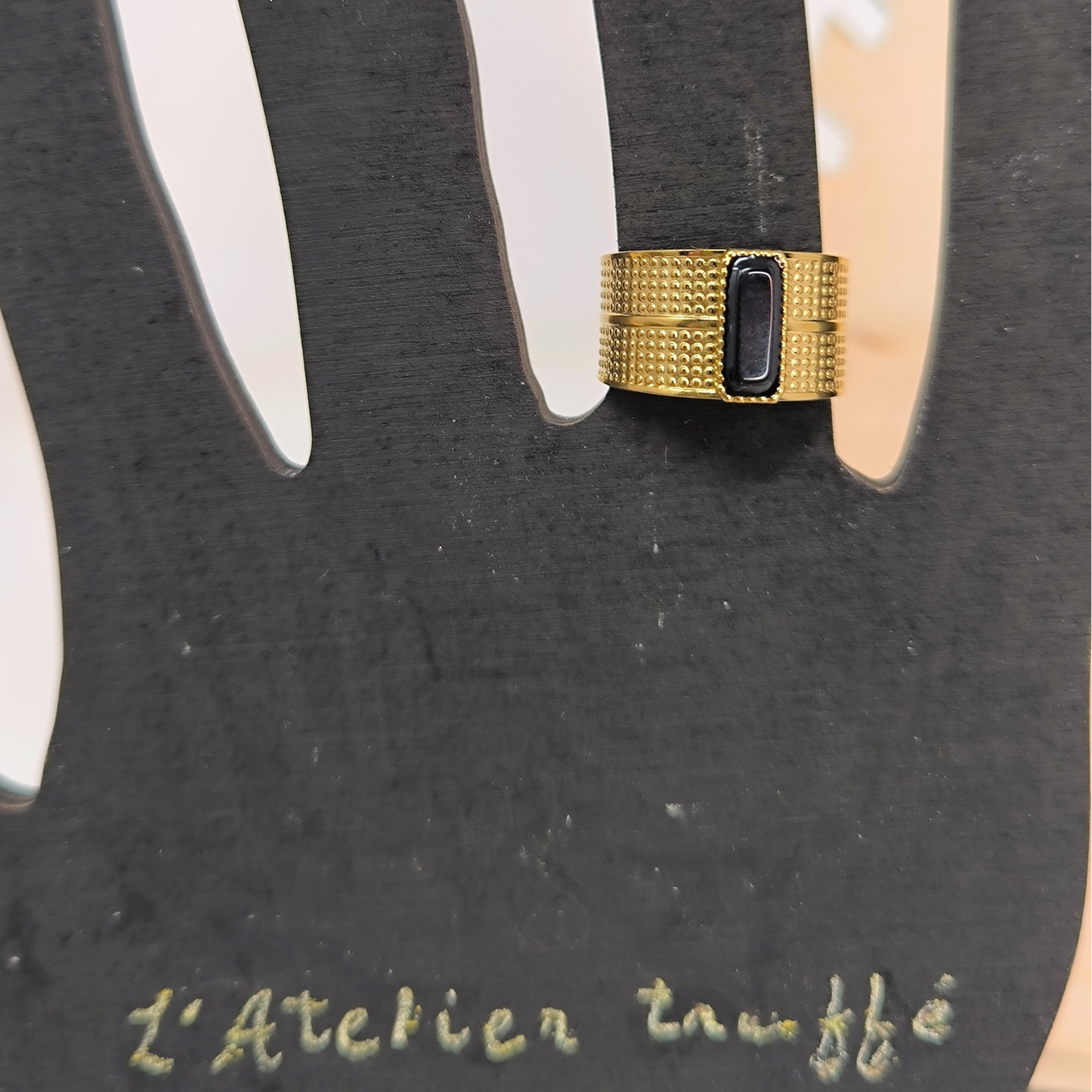 Bague “Ébène Dorée” – Bohm Paris