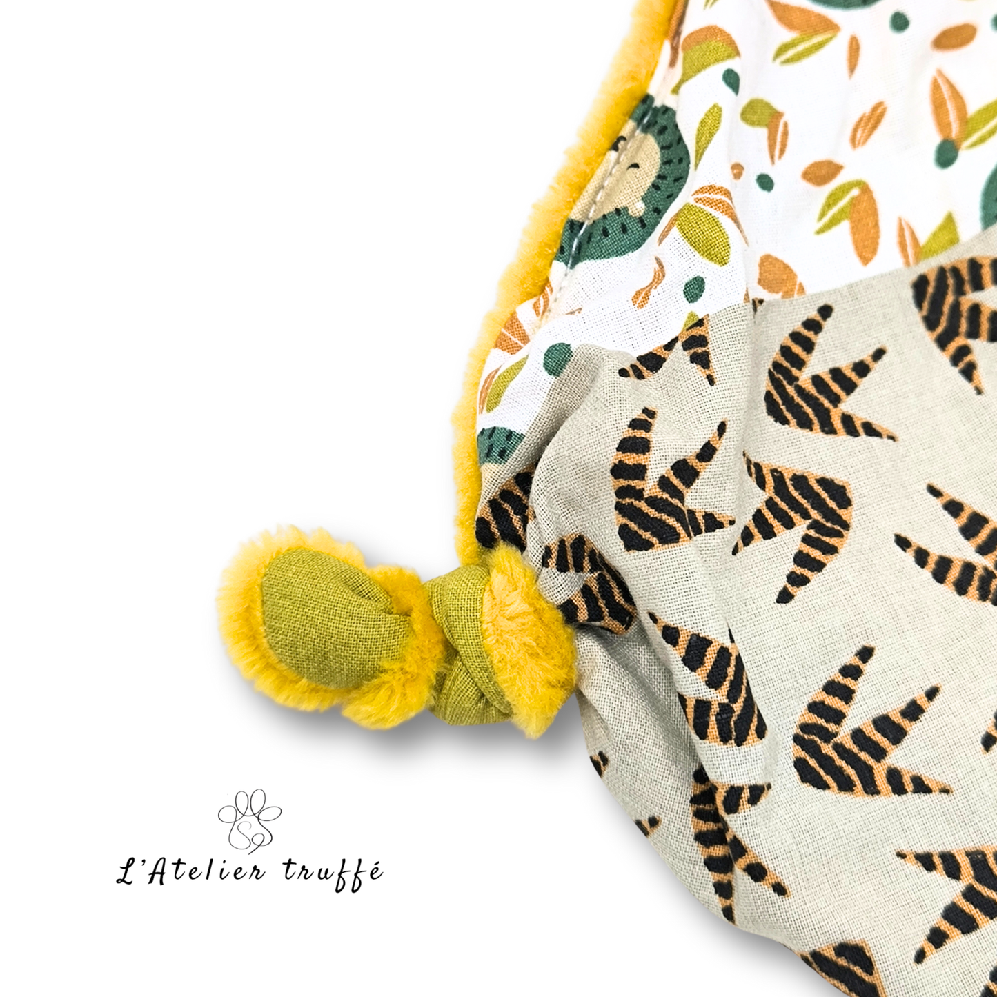 🐯 Doudou “Petit Sauvage” – Création artisanale unique