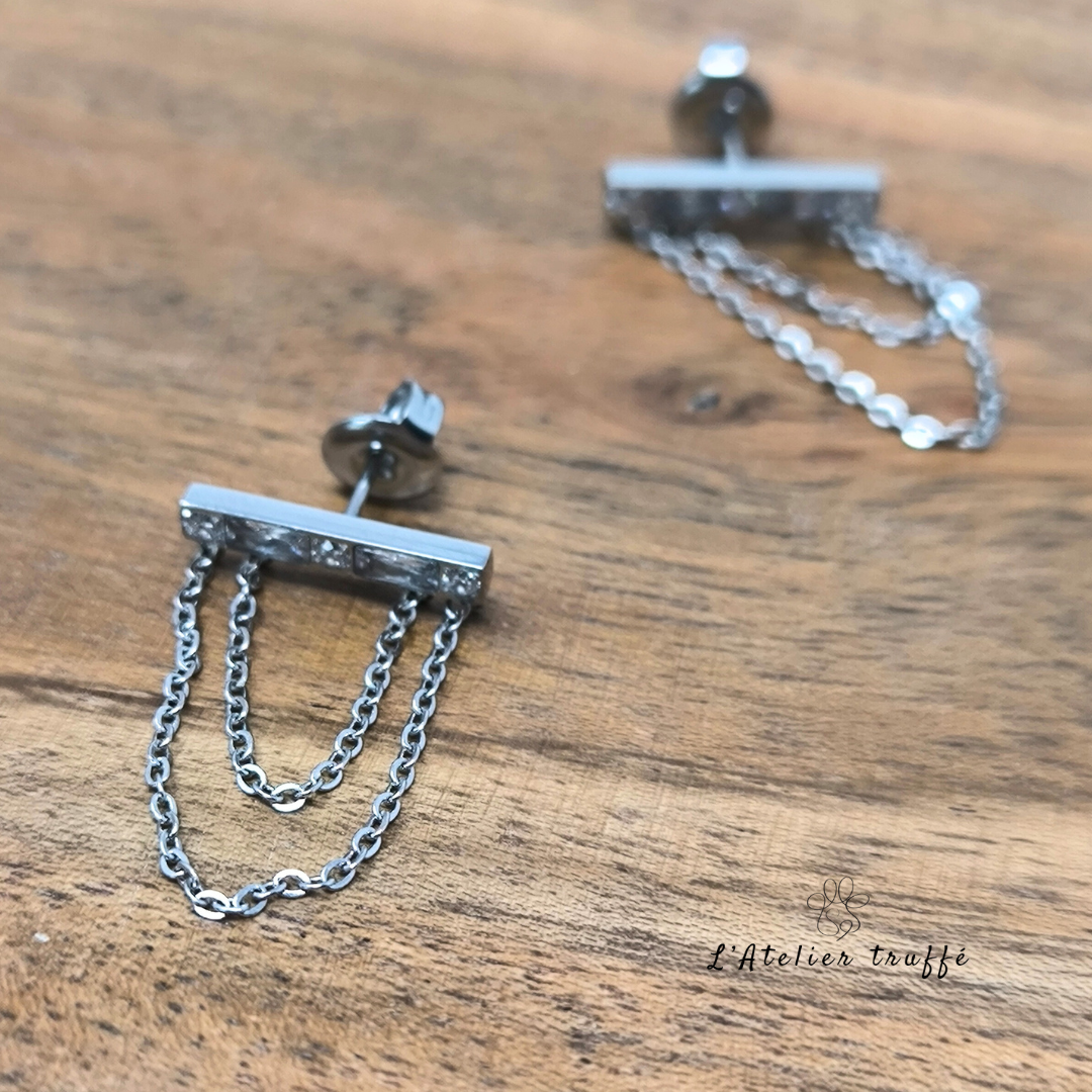 Boucles d’oreilles “Éclat Argenté” – Bohm Paris