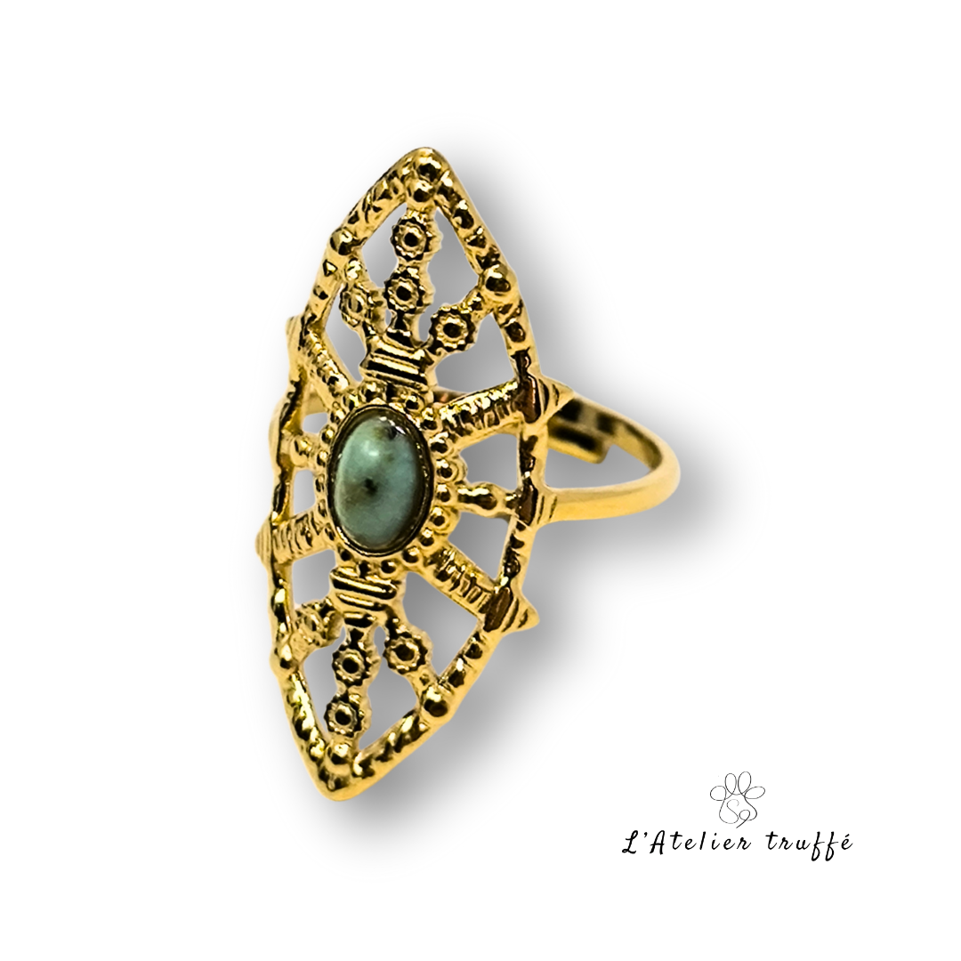 Bague “Élégia Verte” – Bohm Paris