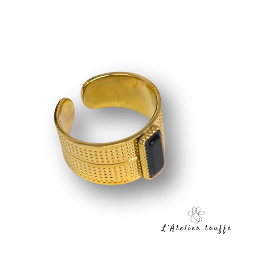 Bague “Ébène Dorée” – Bohm Paris