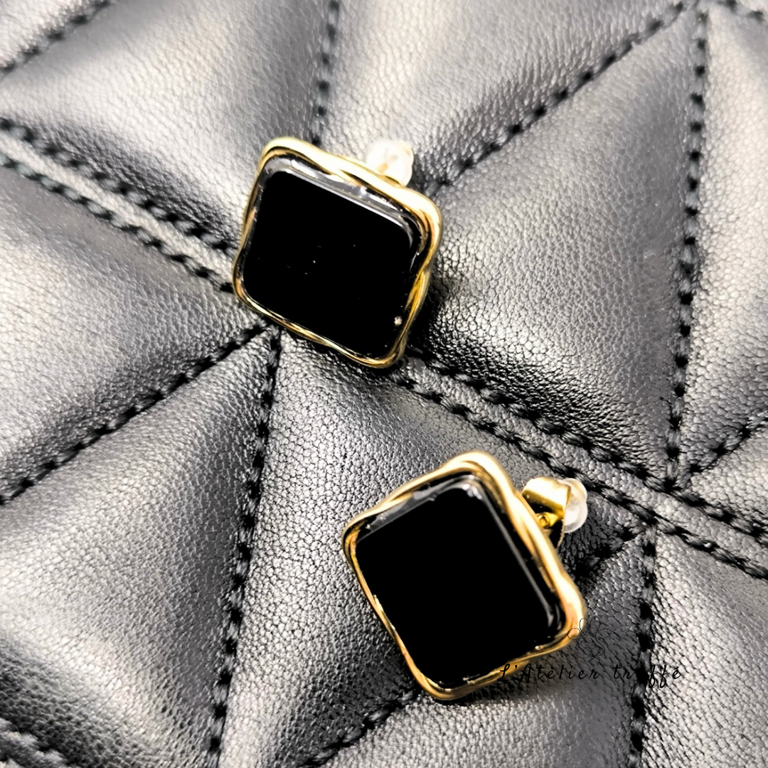 Boucles d’oreilles “Éclipse Noire” – Bohm Paris