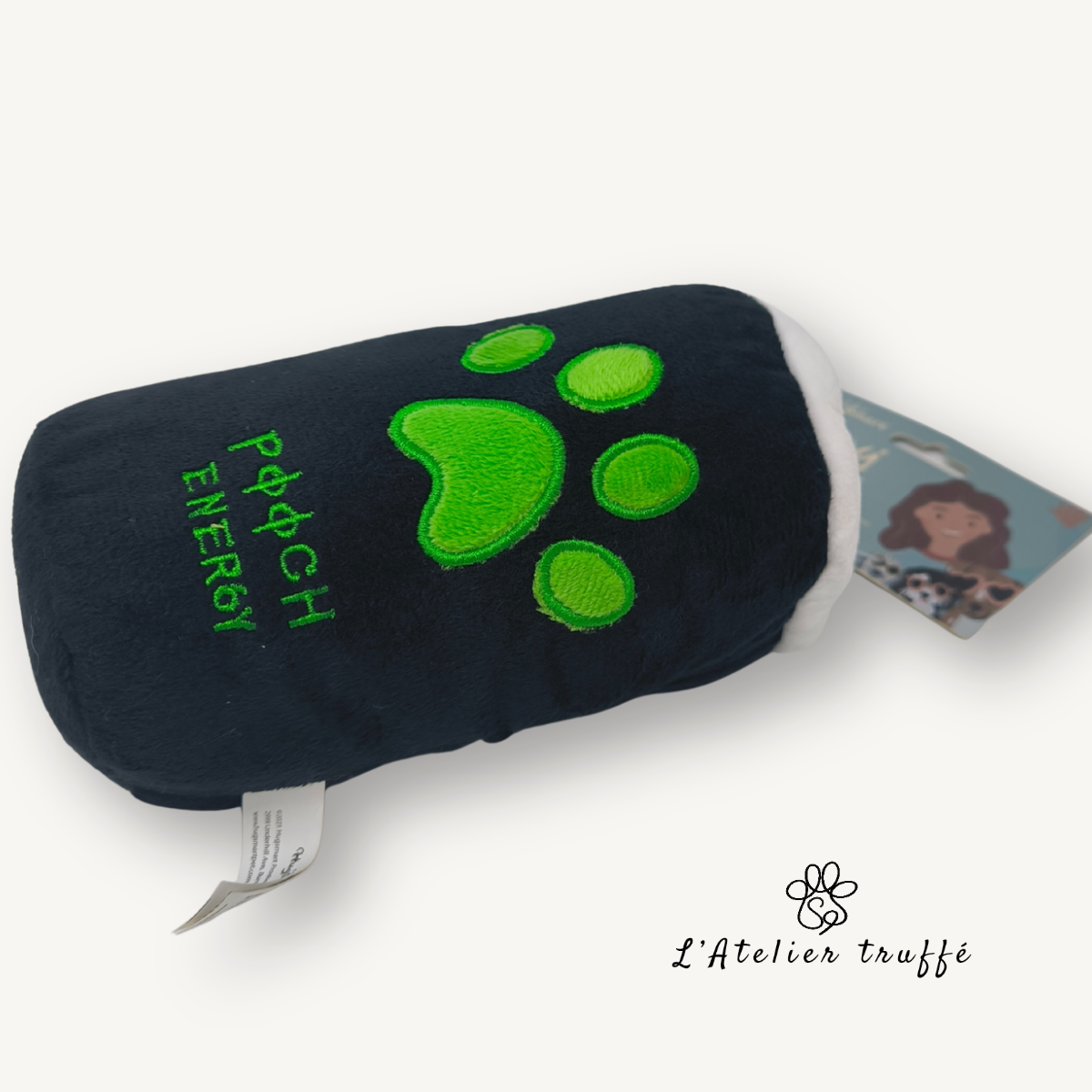 🥤 Jouet fun pour chien – Doudou canette version verte 🐾