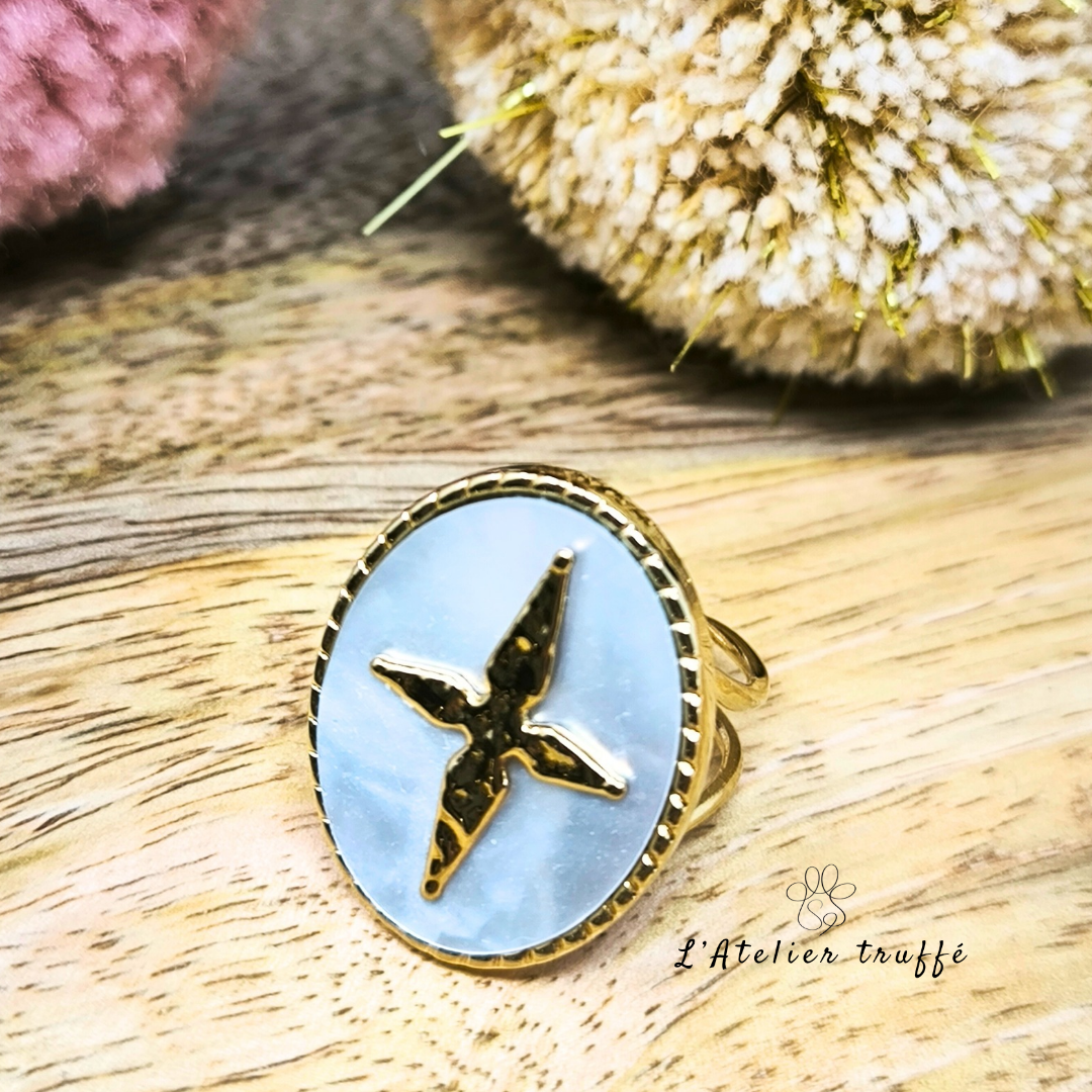 Bague Soléa Nacrée – Bohm - pierre naturelle